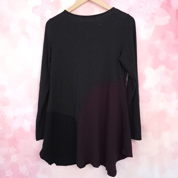 ALEMBIKA ISRAEL Lagenlook Stretchy Multicolor Colorblock Tunic Small - Picture 2 of 6